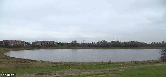 Lewisville Police received a 911 call about a car that had crashed into a retention pond along the 900 block of Hebron Parkway