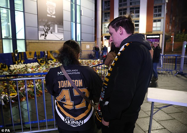 Fans wore jerseys with the American's name on them as they watched the many moving tributes