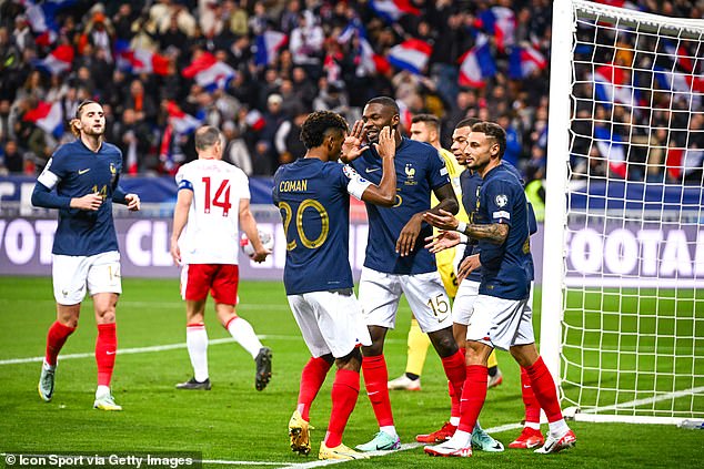 The French score seven goals with seven different scorers in the stunning first half