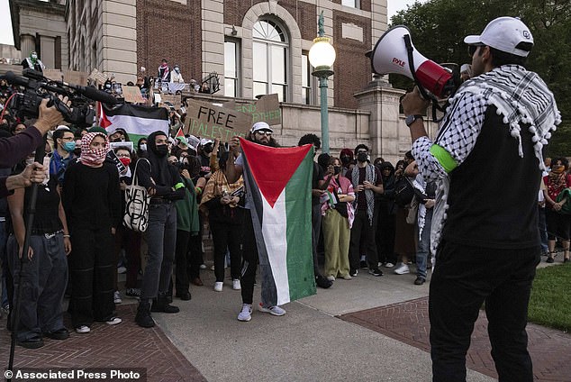 The Ministry of Education has launched an investigation into seven schools for anti-Semitism and Islamophobia (Photo: Pro-Palestinian demonstrators gather for a protest at Columbia University, Thursday, October 12, 2023, in New York)