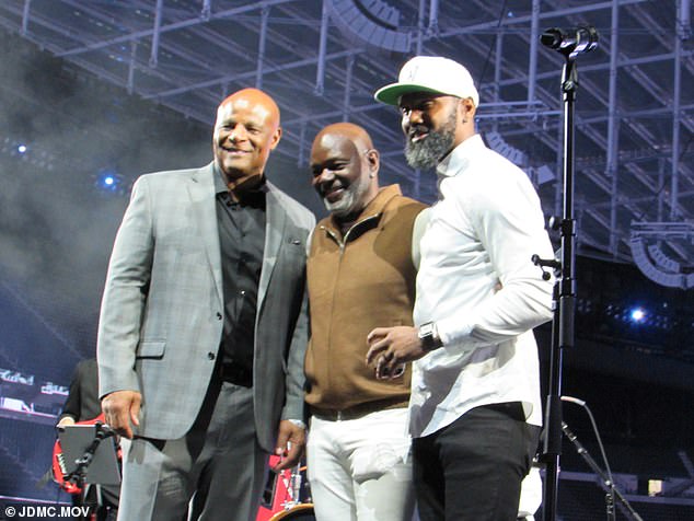 NFL greats Warren Moon (left), Emmitt Smith (center) and Charles Woodson (right)