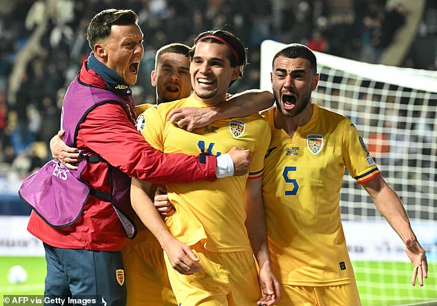 Romania qualified for the European Championship after a 2-1 victory over Israel