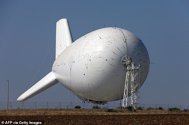 The white, helium-filled Skystar balloons, once a key part of Israel's security operation over Gaza, are equipped with a load of cameras, sensors and spyware