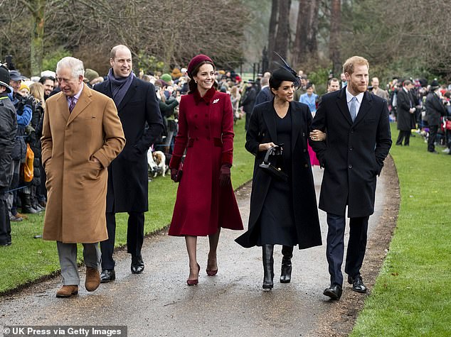 Prince Harry and Meghan Markle last spent Christmas at Sandringham in 2018, where photos of them walking with Prince William and Catherine Middleton made positive headlines