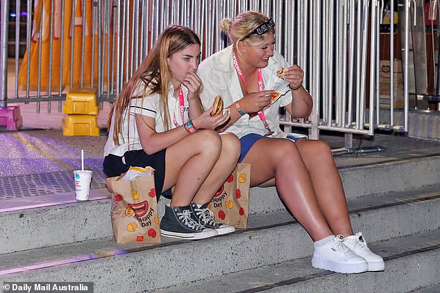 It's always important to find a good place to sit down for your takeaway dinner (pictured).