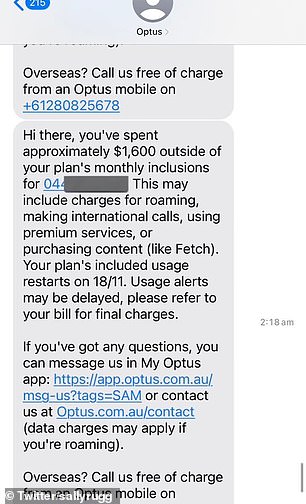 Melbourne-based LGBTIQ activist and campaigner Sally Rugg claims Optus charged her $1,600 within two minutes of landing in London a few weeks ago