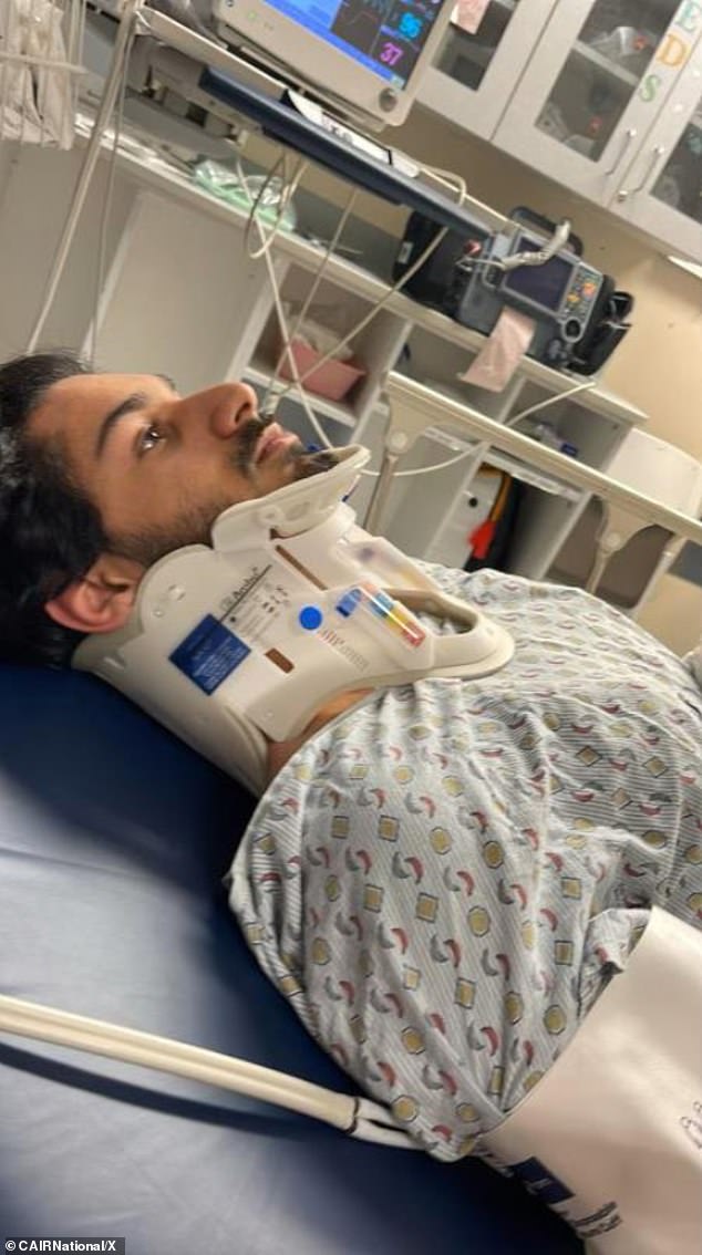 He reportedly told the Council on American-Islamic Relations (CAIR) in Cleveland that a driver ran him over with his car after he shouted anti-Palestinian insults.