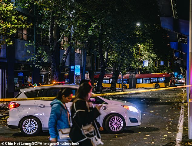 The streets surrounding the accident site were cordoned off after the collision