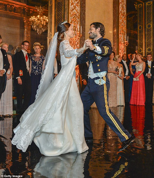 Prince Carl Philip and Princess Sofia of Sweden chose 'Sofias Brudvals', a waltz written by Pelle Arhio and sung by Per Bredhammar for their first dance before their wedding in June 2015