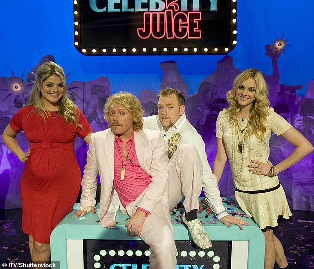 Line-up: Holly (left) and Leigh (second from left) became close friends during her 12-year stint on Celebrity Juice