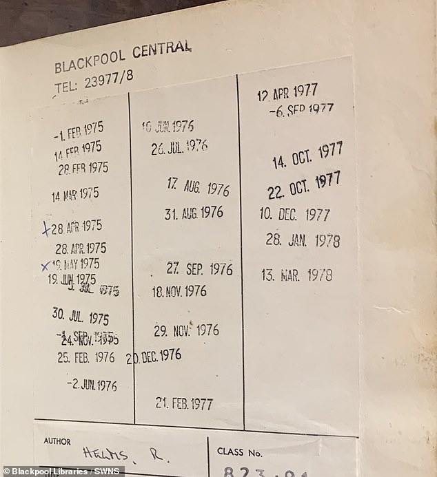 Records show the book was first lent in 1975, but has been with the same borrower since March 13, 1978 - when Labor leader Jim Callaghan was Prime Minister.