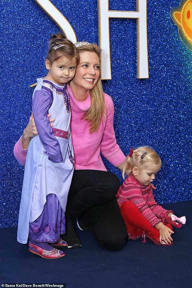 Sweet: Rachel Riley was also present at the film screening, who brought her two daughters Maven, three, and two-year-old Noa