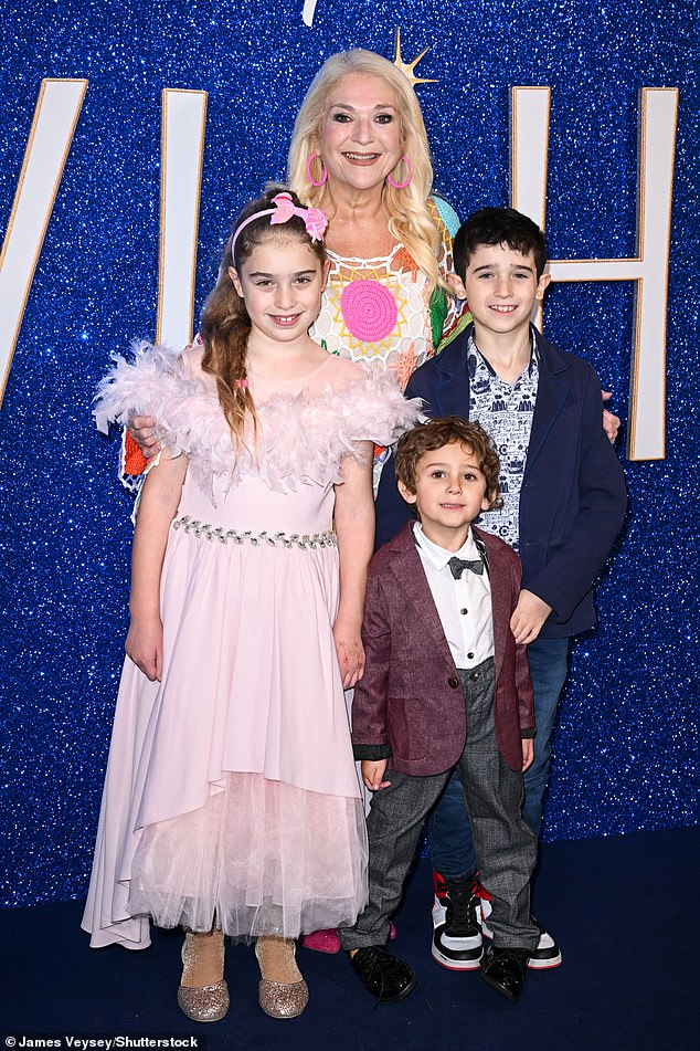 Family: Like Linda, Vanessa Feltz also brought along three of her four grandchildren: Zeke, Neroli and Amiel