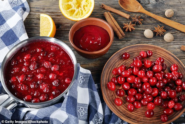 Using orange juice instead of sugar adds sweetness to the cranberry sauce and also contains a hint of extra vitamins