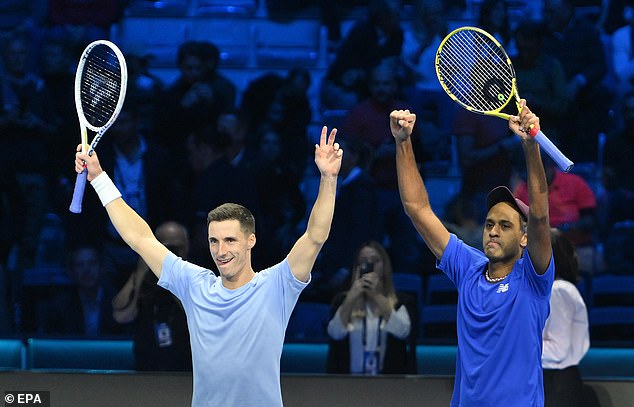 Joe Salisbury (left) and Rajeev Ram (right) achieved success in the double ATP Finals event