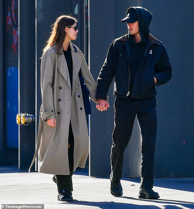 Shopping: The couple, who have been together for almost three years, did some shopping while spending time in New York City