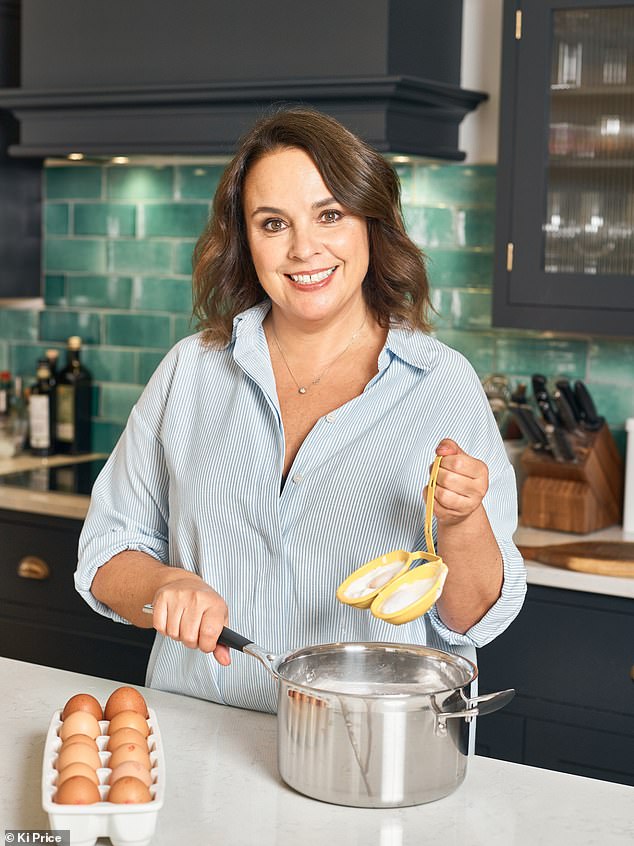 The double ladle method worked well: the eggs were a good shape and had firm whites and soft yolks