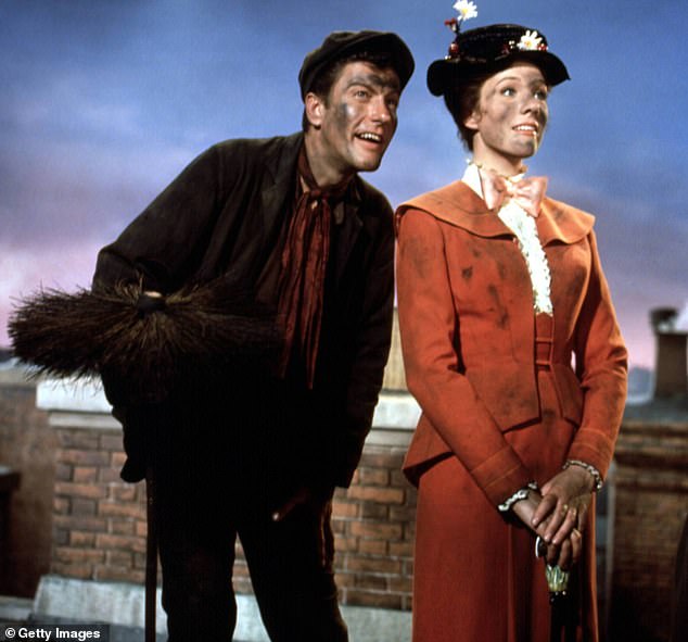 Classic: Van Dyke is also forever recognized for his role in Mary Poppins (1964), alongside co-star Julie Andrews, and Chitty Chitty Bang Bang (1968)