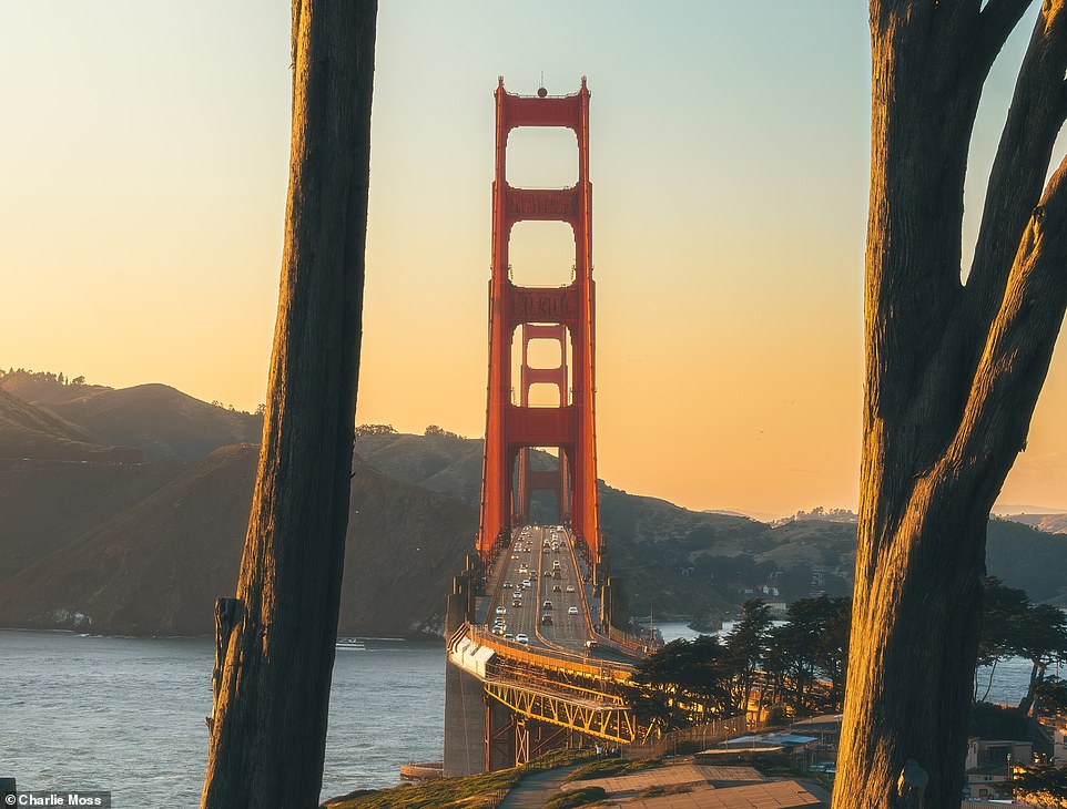 A photo of Charlie from the Golden Gate Bridge.  Charlie said he would never get bored of photographing the city