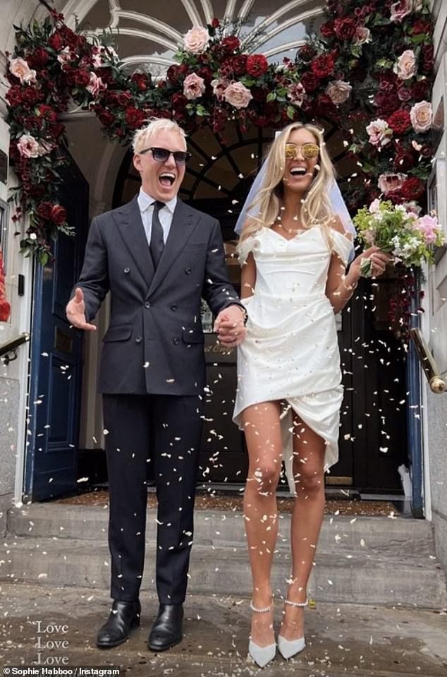 Married!  The couple tied the knot in two ceremonies earlier this year, once at a ceremony in London before flying to a picturesque location ceremony in Spain.