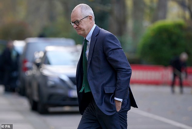 Former Chief Scientific Adviser Sir Patrick Vallance arrives at Dorland House in London this morning to make a statement to the UK Covid-19 inquiry