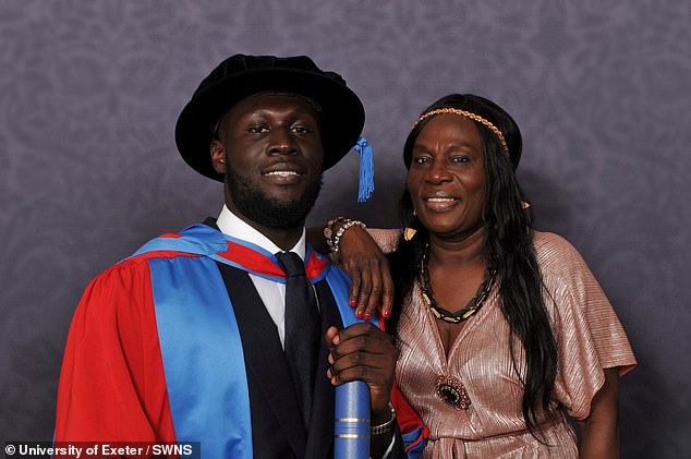Mother's love: The couple's reunion would be the work of Stormzy's mother Abigail Owuo, who recently spoke out about whether the rapper and girlfriend Maya will have children (pictured in 2022)