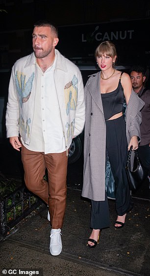 Travis Kelce and Taylor Swift arrive at SNL Afterparty on October 15