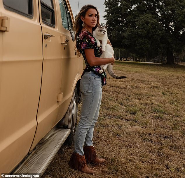 Annie saved $3,000 selling flower arrangements to buy her van: a 1989 Dodge Ram