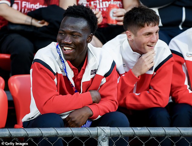 Nestory Irankunda (pictured, left) made his A-League debut for Adelaide at the age of 15