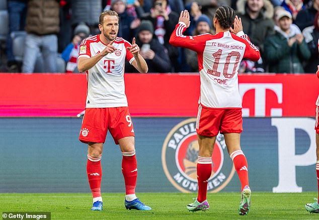 Irankunda will move to Germany in July and get the chance to play with Harry Kane (left) at Bayern Munich