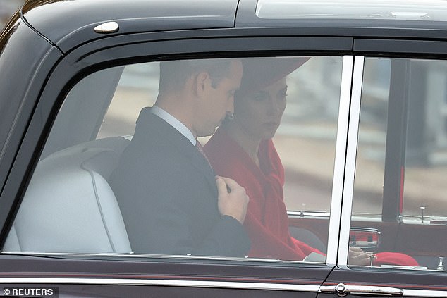 Looking typically chic, the Princess of Wales, 41, wore her hair up and down and opted for a natural makeup look as she met Yoon Suk Yeol and his wife Kim Keon Hee.