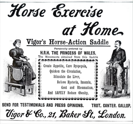 An advertisement for Vigor's 'horse-action saddle'