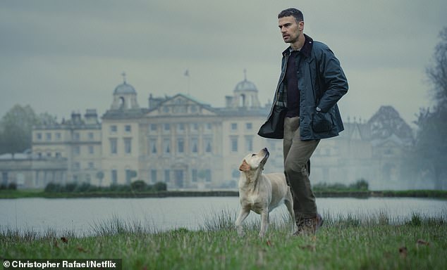 Worrying: Theo also looks worried while walking in the countryside