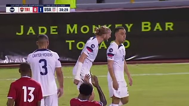 Tim Ream was visibly furious at US teammate Dest's reaction to the referee