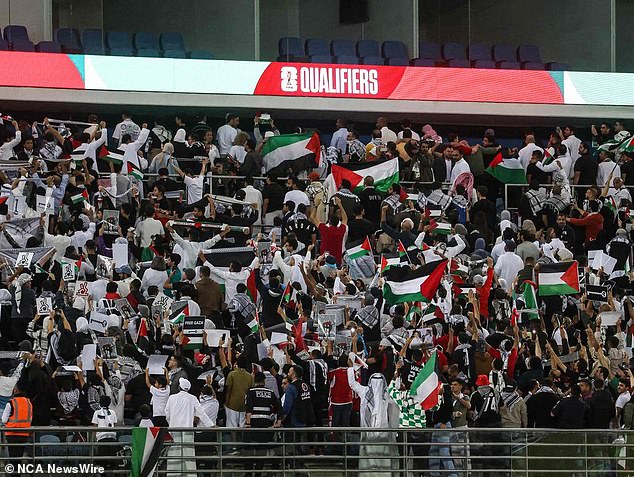 Palestine was well represented in Kuwait City.  (Photo by Yasser Al-Zayyat / AFP)