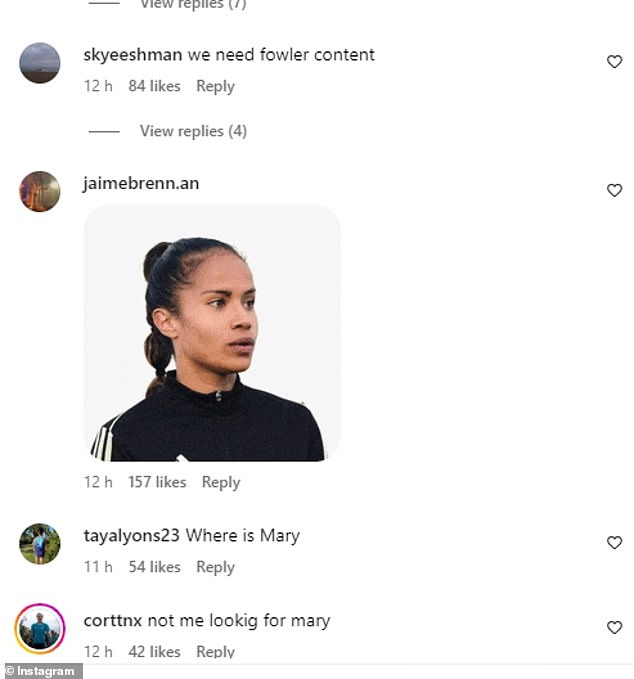 Cleary's followers on Instagram couldn't wait to let him know that he had made himself too busy by not including photos of his football love interest