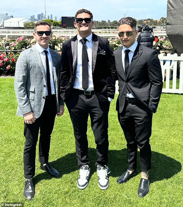 Cleary also posted a few photos of him at the spring races with friends