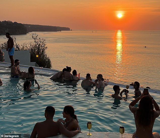 Wish you Were Here?  The 26-year-old posted a few dazzling sunsets in his Instagram post, with this one being the favourite