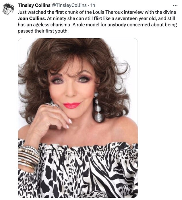 1700619356 802 Dame Joan Collins 90 reveals VERY unlikely inspiration for her