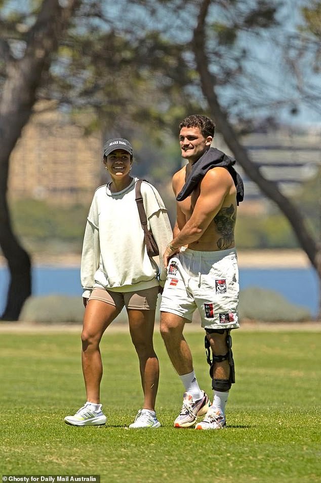 The Matildas star proved why she picked NRL star Nathan Cleary, 26, (right) as her boyfriend when she appeared at the Marie Claire Women of the Year Awards