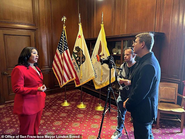 The Czech TV crew who were robbed at gunpoint after flying to San Francisco to cover the Asia-Pacific Economic Cooperation Summit met with Mayor London Breed