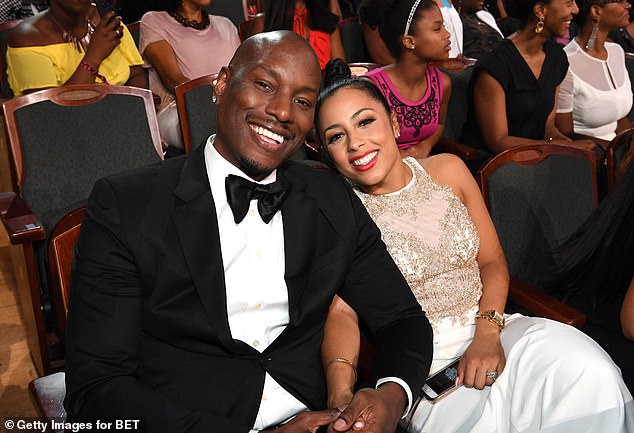 Getting candid: Earlier this year in September, Tyrese opened up about the 'pain' he felt as he watched his marriage 'go up in smoke', while speaking exclusively to DailyMail.com;  seen in 2017 in New Jersey