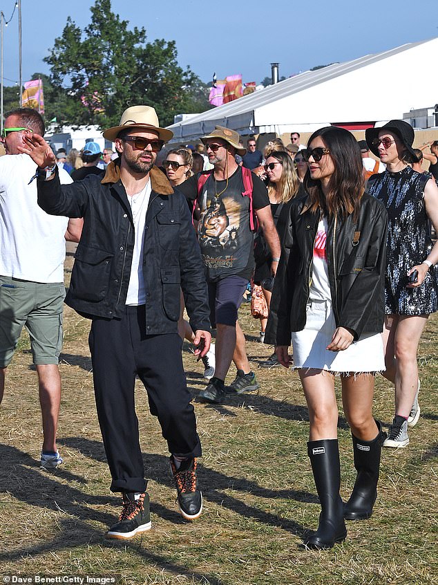 Sweet: Gemma spoke about his support of her passions and said her boyfriend was particularly supportive when she spoke out on behalf of Asian communities during the pandemic (pictured in July)