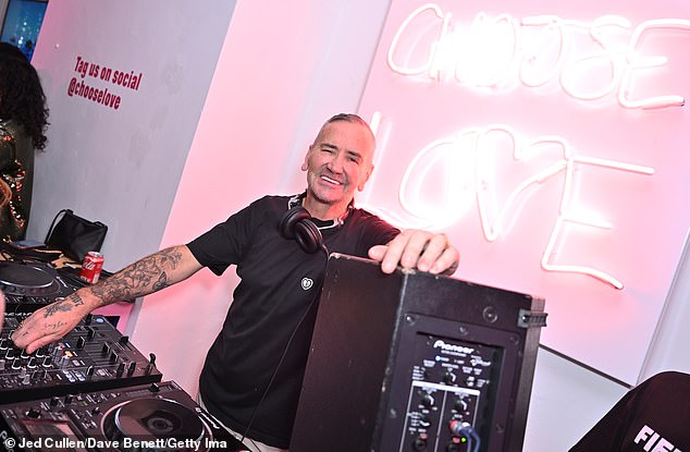 Providing the tunes: DJ Fat Tony was present as he commanded the dance floor with his tracks