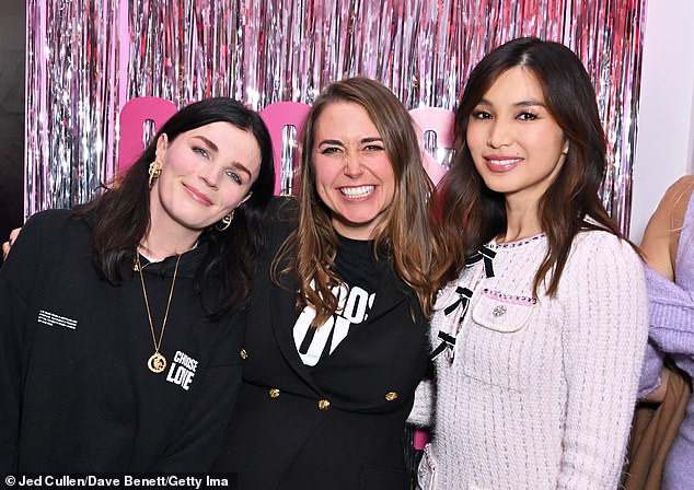 Group photo: Help Refugees founder Josie Naughton (centre) posed with comedian Aisling Bea and Gemma Chan