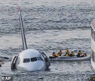 All 155 people on board have been brought to safety