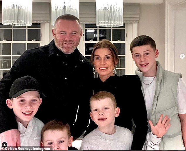 Family: The couple, who have four children - Kai, 14, Klay, ten, Kit, seven, and Cass, five - got together when they were teenagers and Coleen revealed she is always honest with her children