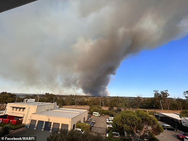 Perth residents have been warned it is too late to leave their homes as a fast-moving, out-of-control bushfire spreads in two northern suburbs.