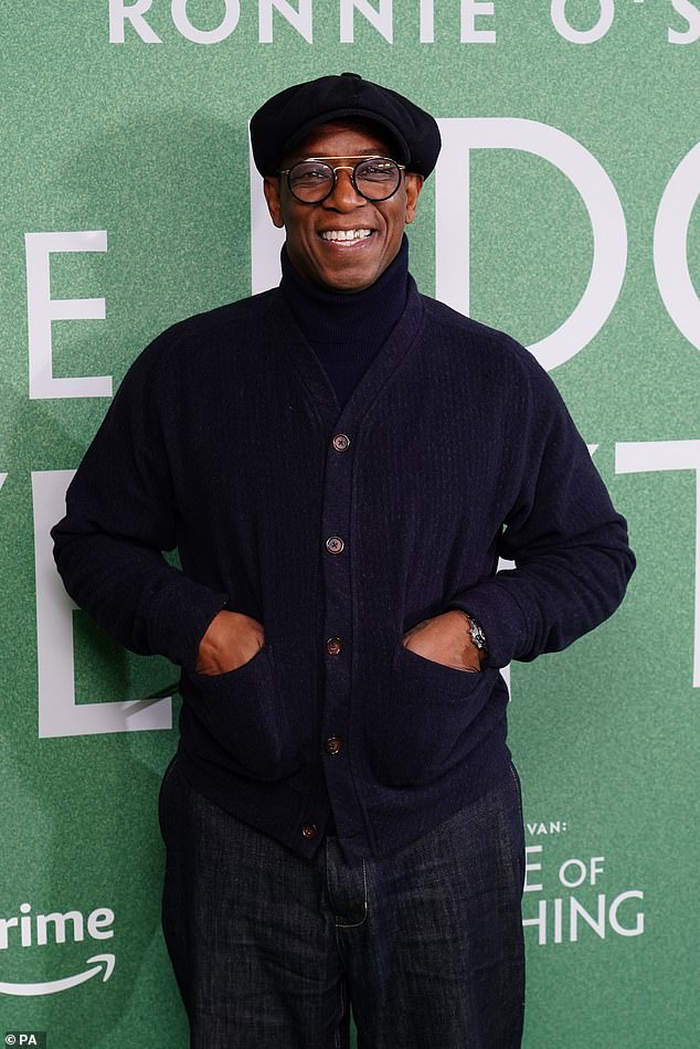 Former Arsenal star Ian Wright pulled off a casual look for the documentary premiere