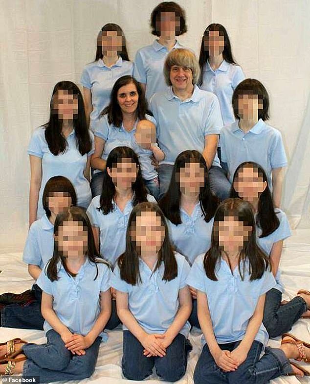 Jordan was one of 13 siblings abused by David and Louise, center, in their Southern California home